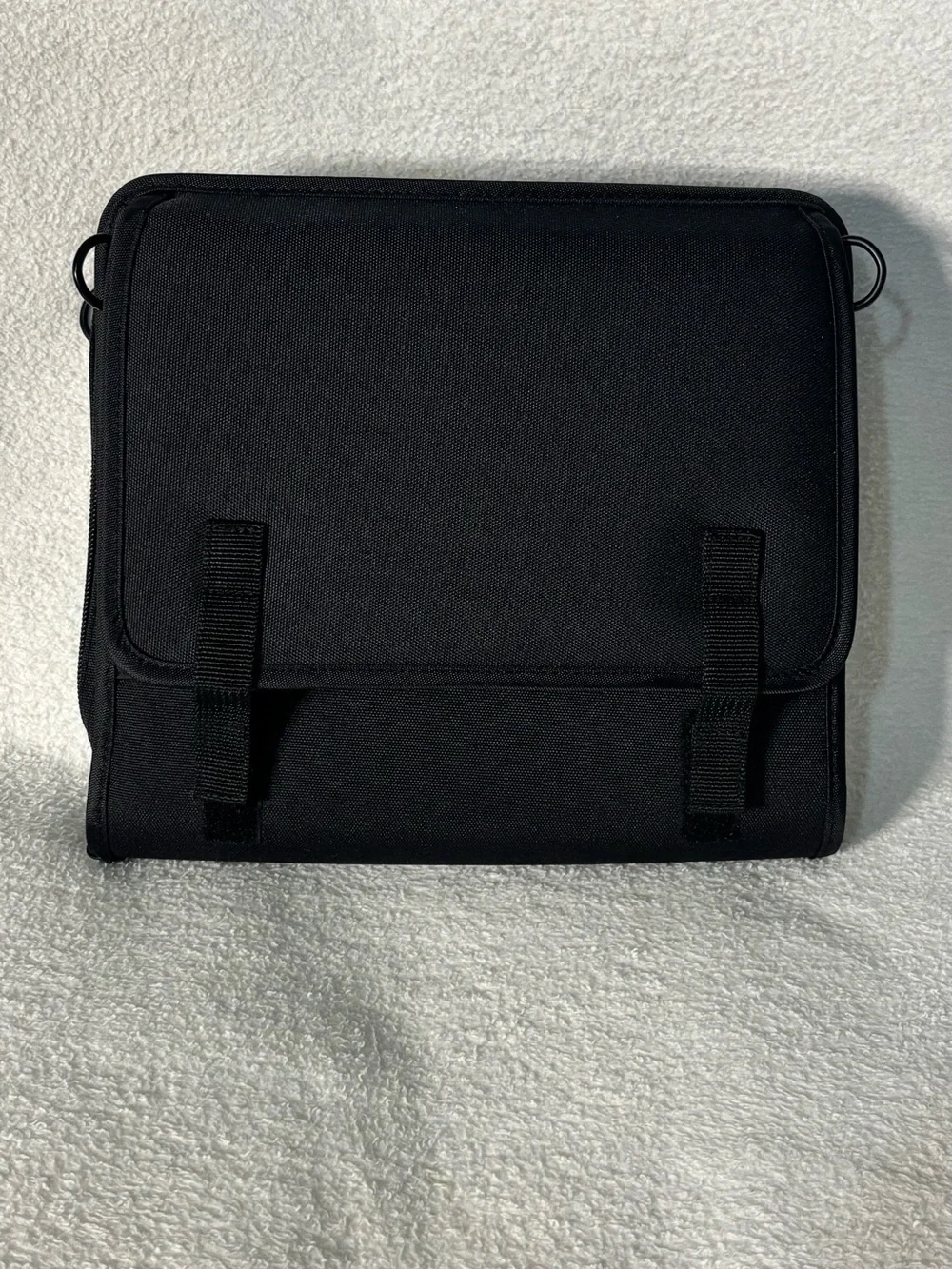 Slim Black Canvas Messenger Bag for Men - Unbranded